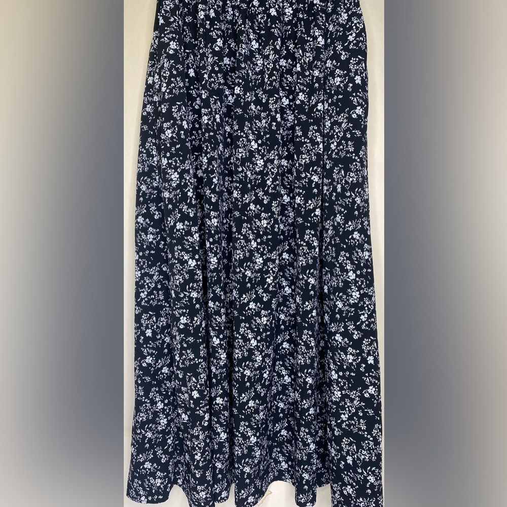 Uniqlo Floral Sleeveless Casual Black and White Dress Sz Large - Picture 5 of 7